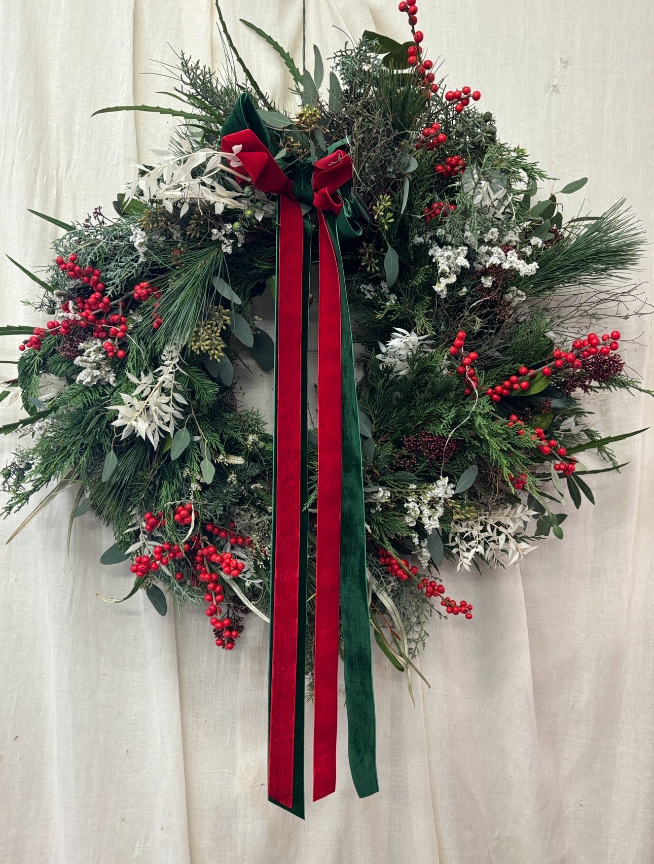 Green and Red Luxury Wreath