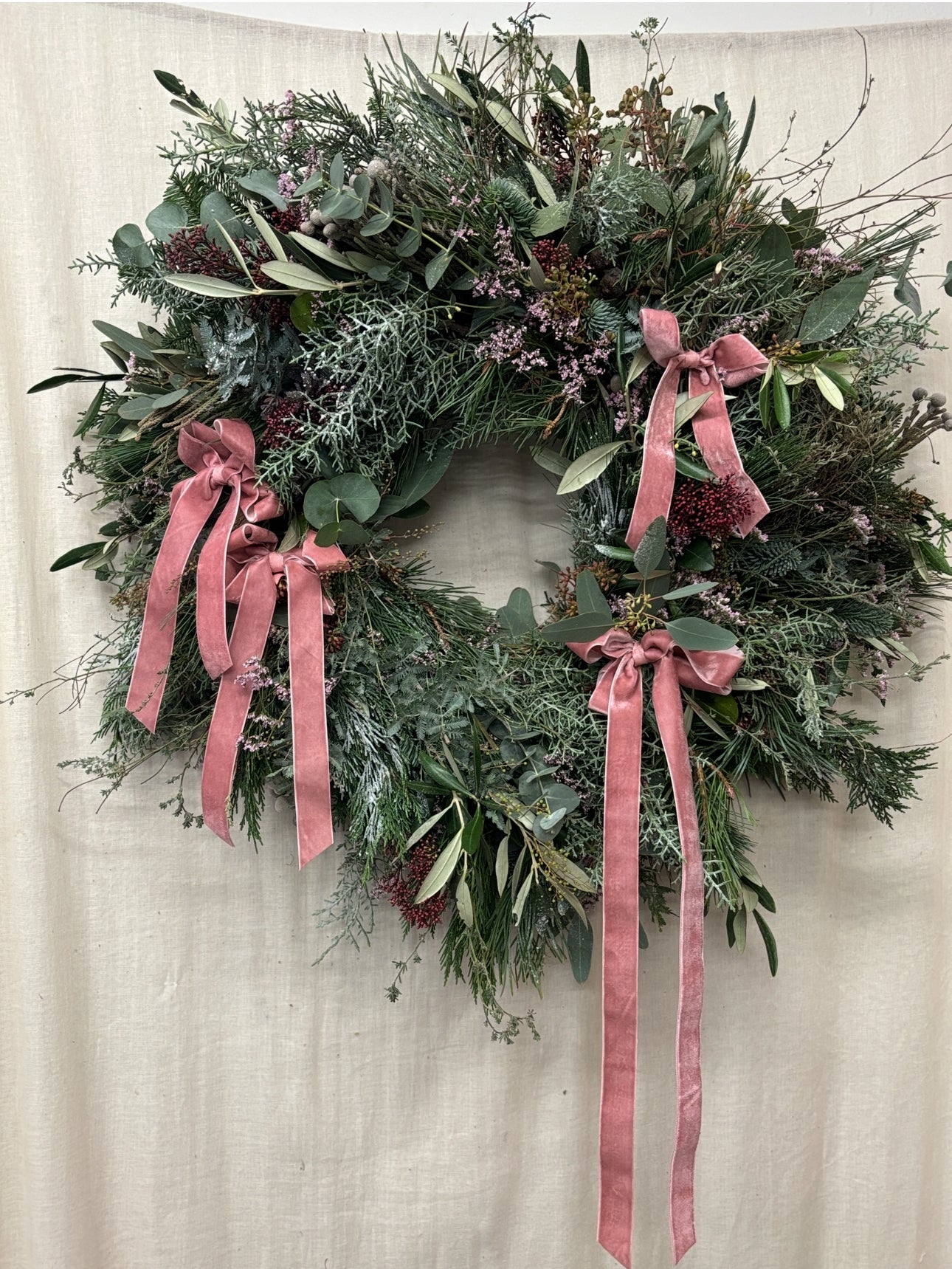 Pretty Pink Bow Wreath