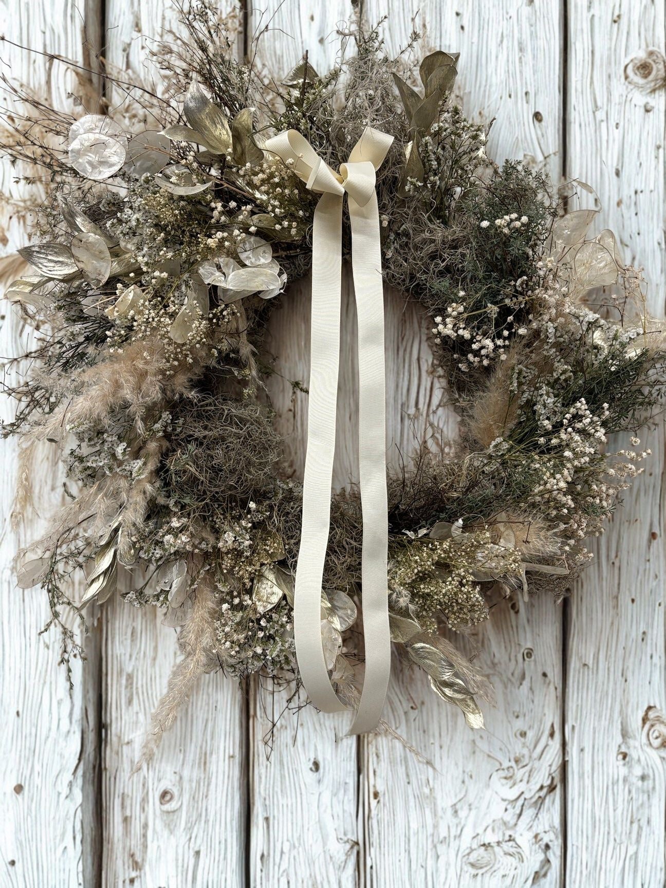 White Textured Wreath