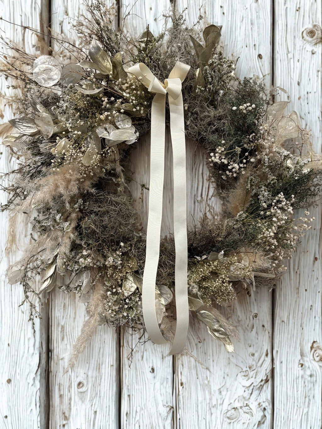 White Textured Wreath