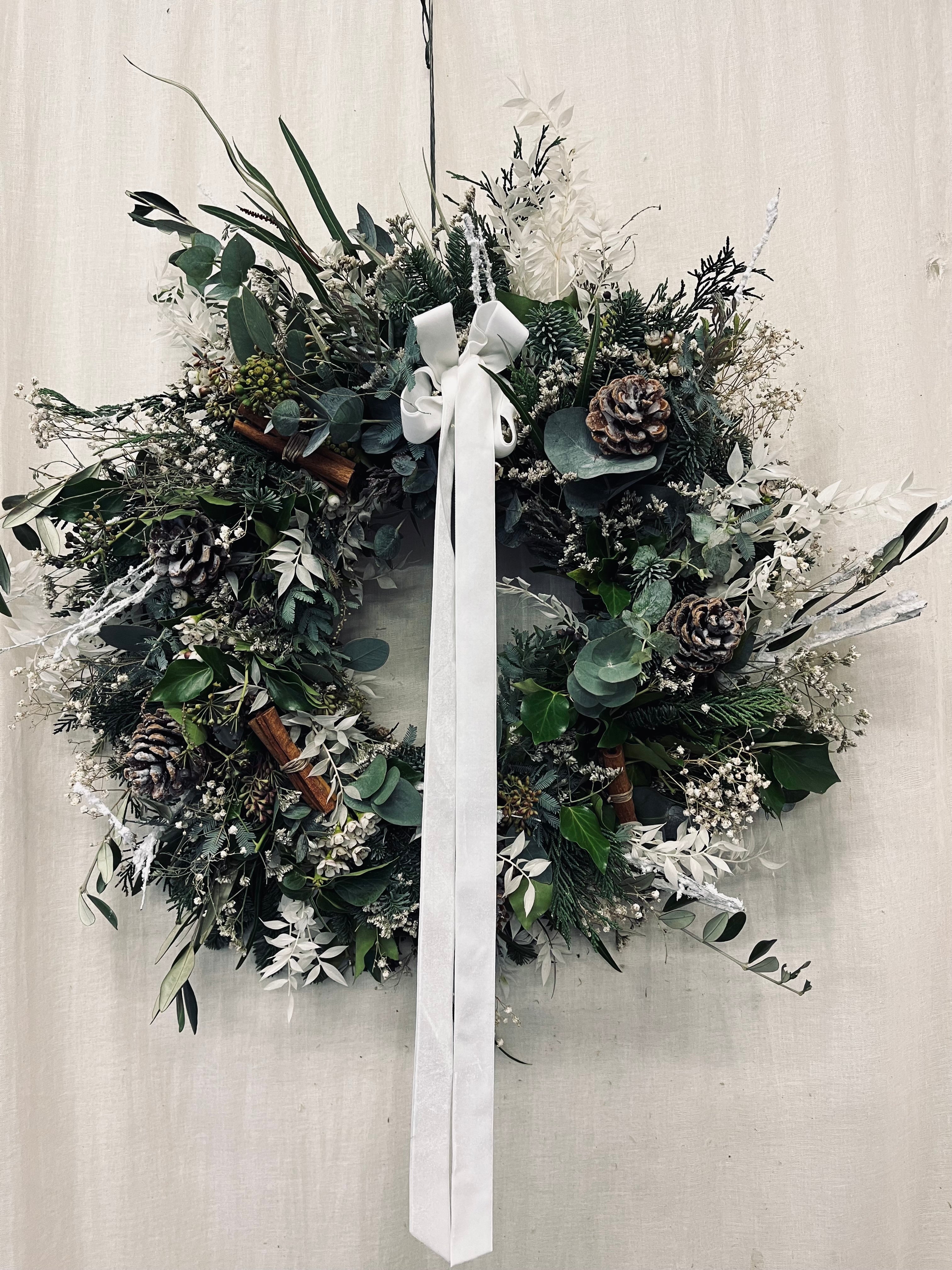 White Christmas Wreath