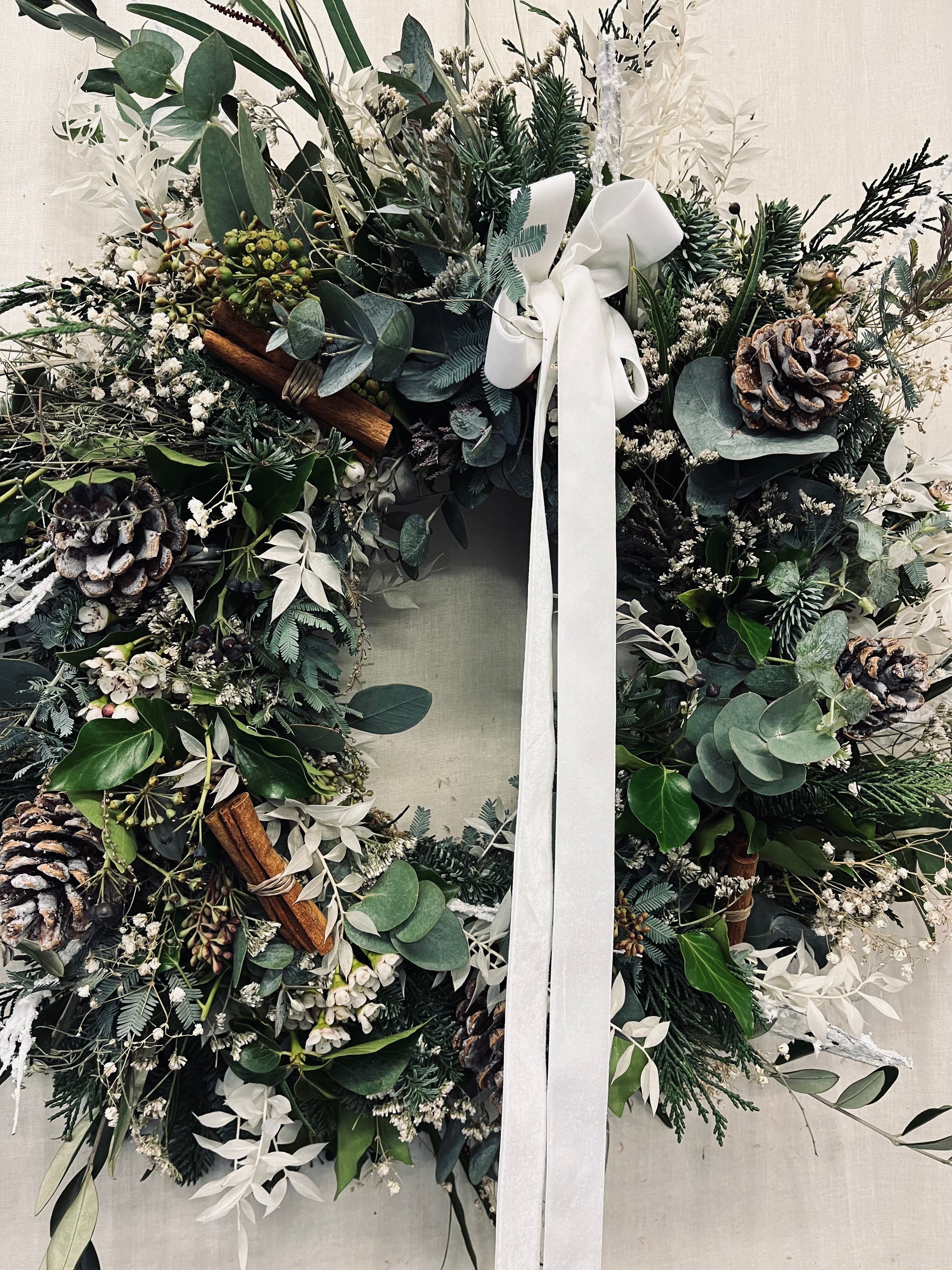 White Christmas Wreath