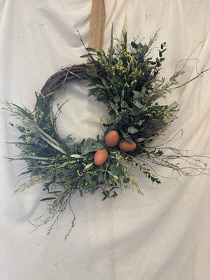 Wicker Easter Wreath