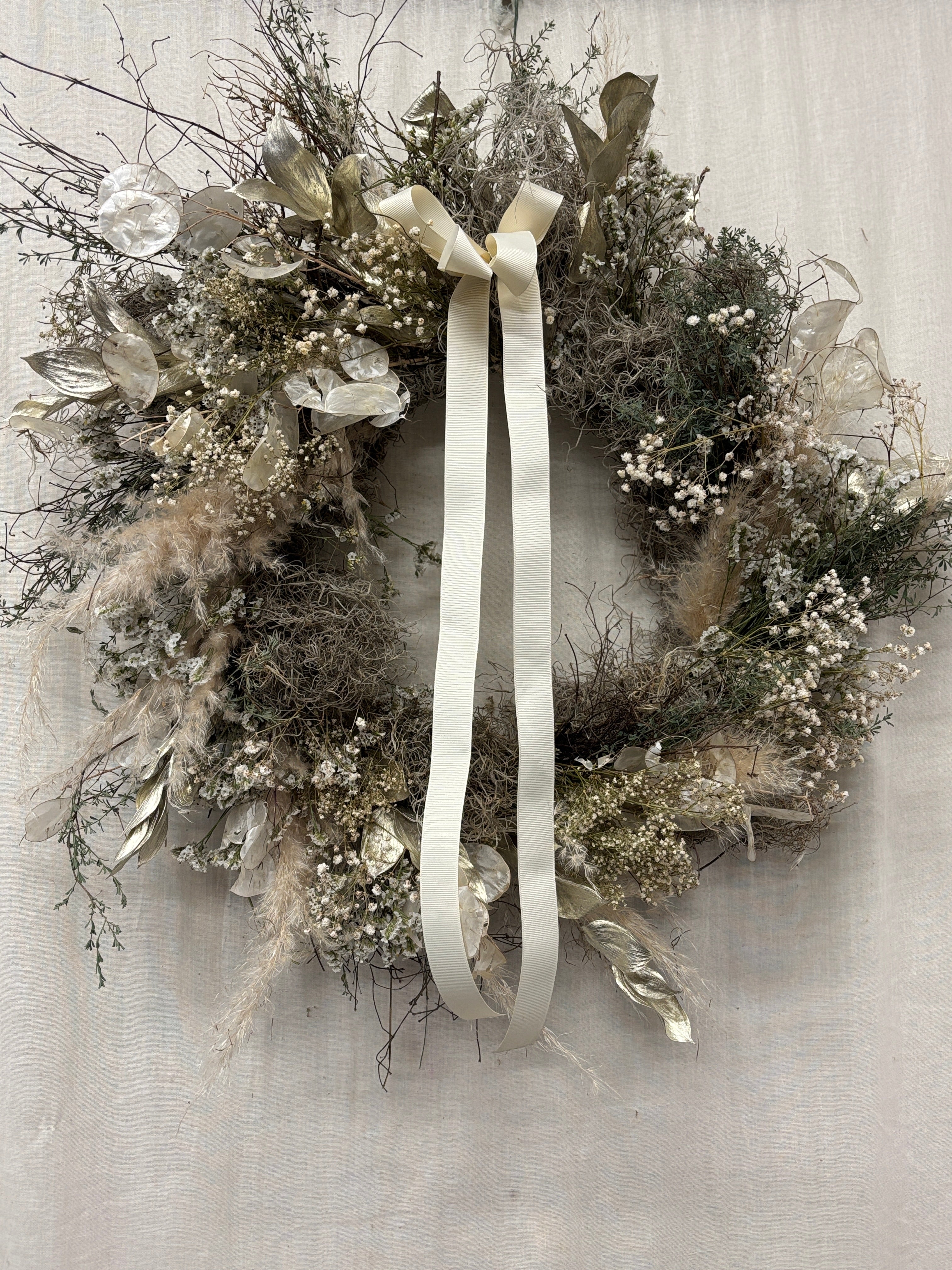 White Textured Wreath