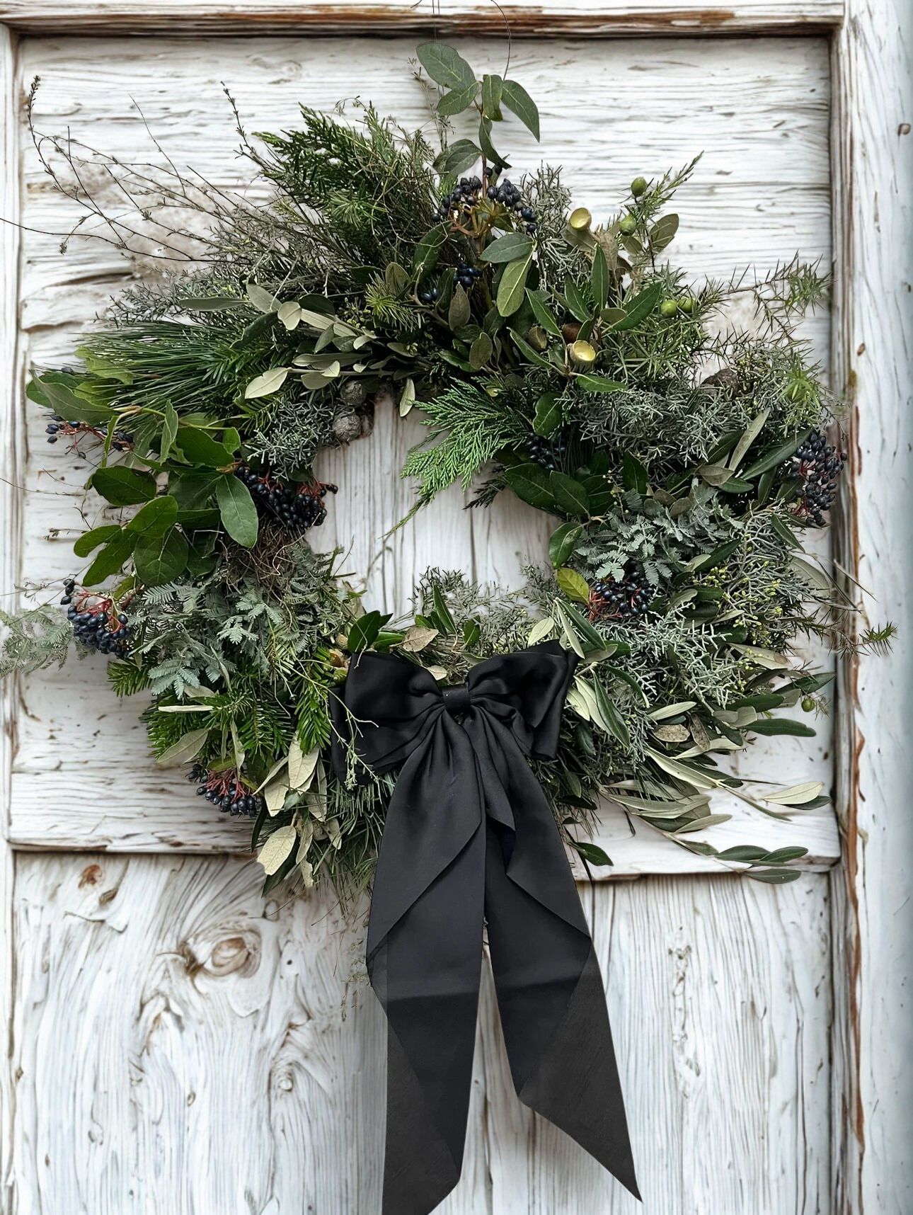 Black Bow Wreath