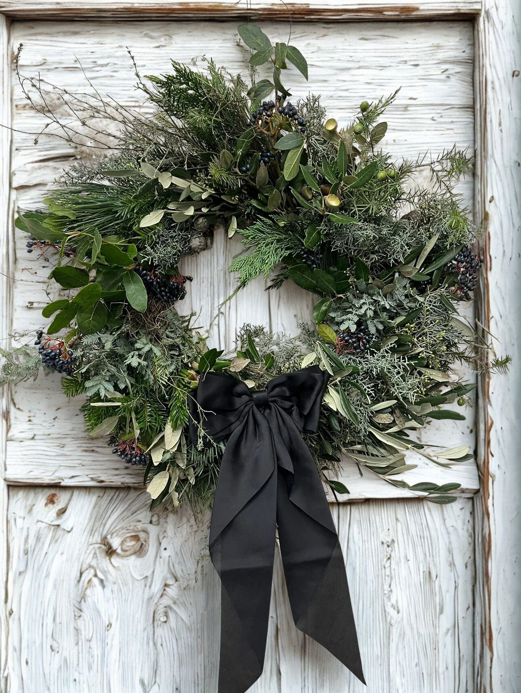 Black Bow Wreath