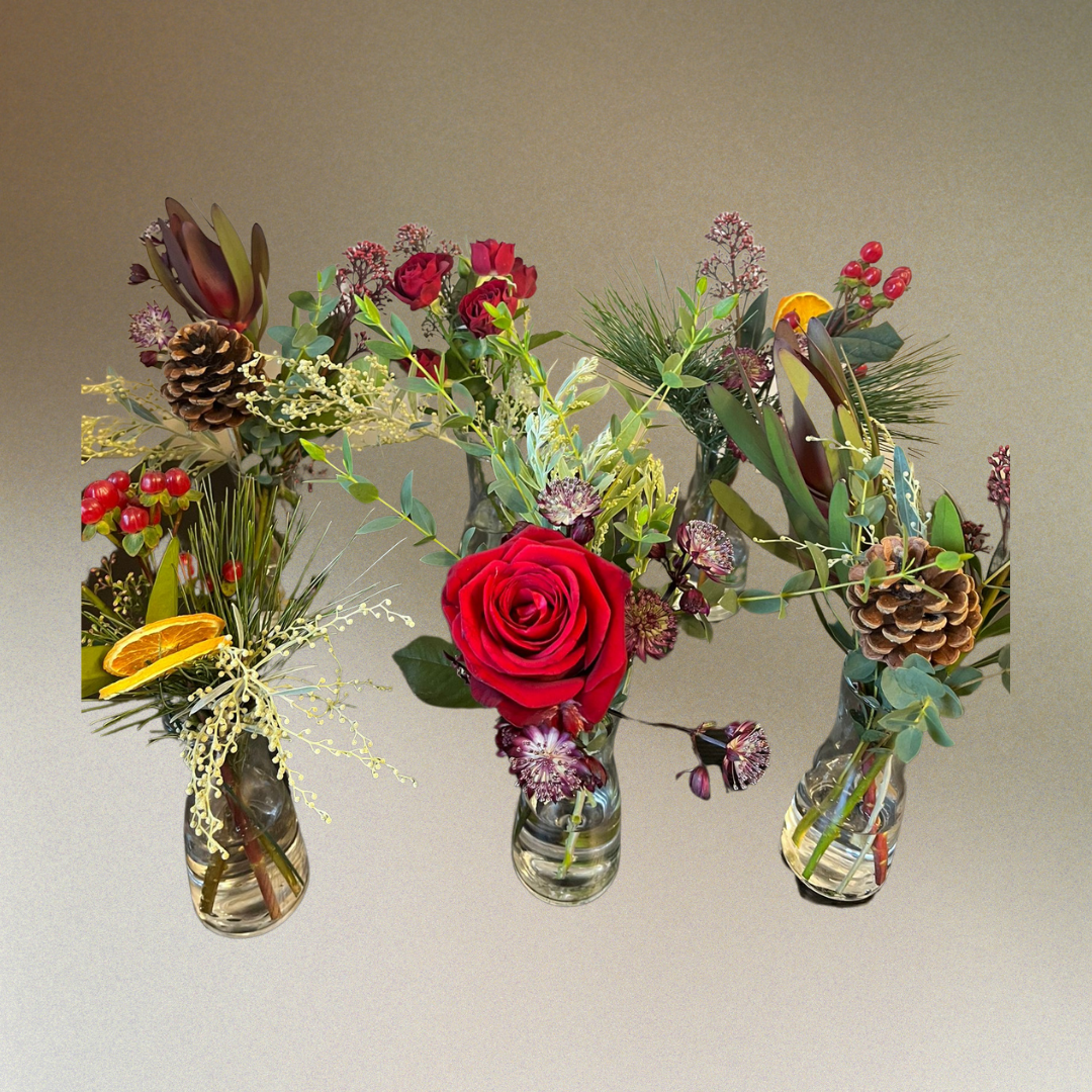 Christmas Bud Vases