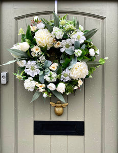 Luxury White Natural Faux Wreath