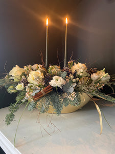 Luxury White and Gold Candle Arrangement